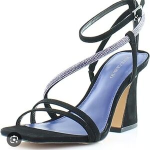 Vince Camuto Black and Blue Strappy Heels